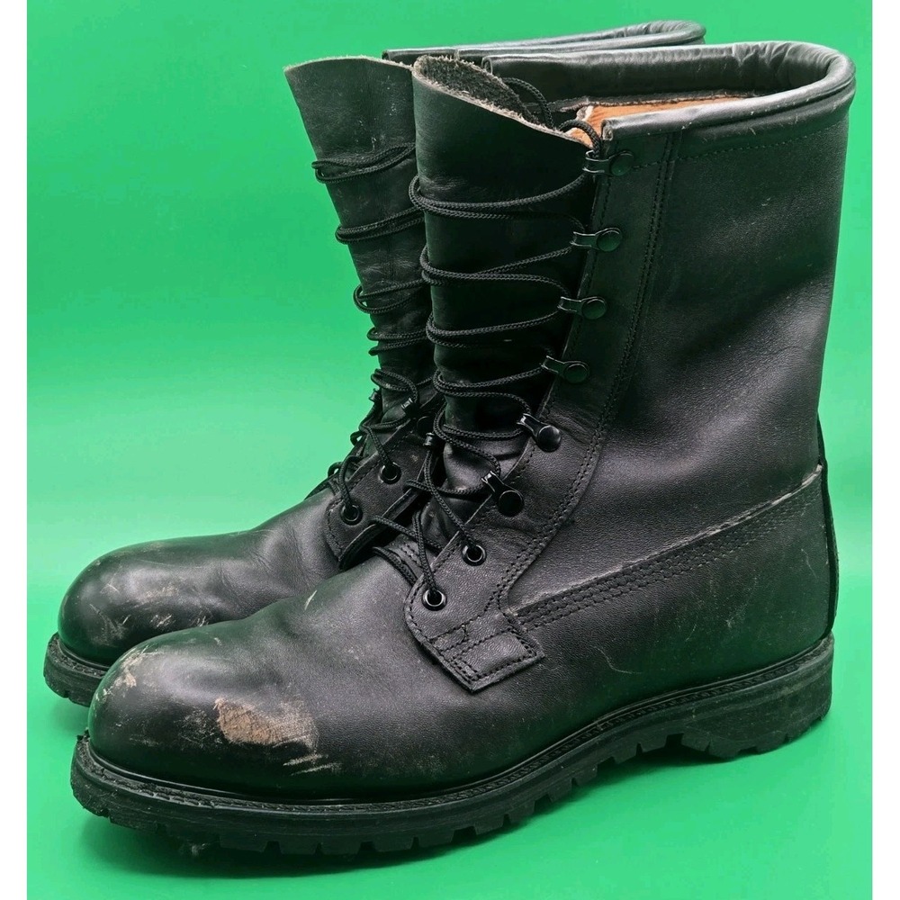 US Military Insulated Leather Combat Boots Men's 13 R Vibram Steel Toe RCS 8-94
